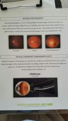 Retinal photography to help detect potential problems.