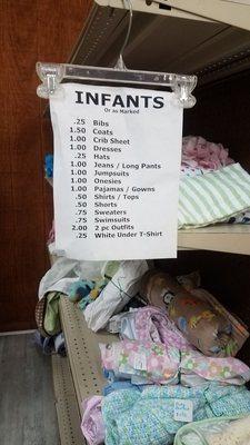 Infant prices