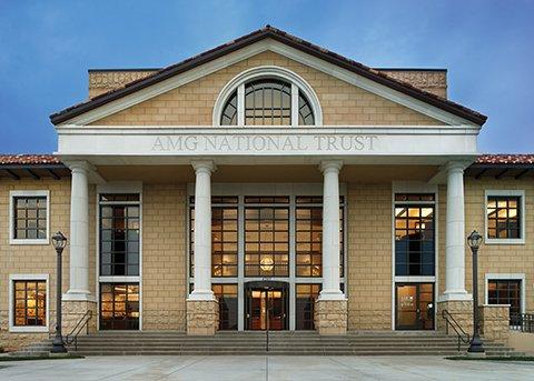 AMG National Trust headquarters, symbolizing firm's history, tradition and sturdiness.