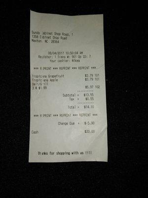 This receipt does not say all sales are final. Nikea is a liar.