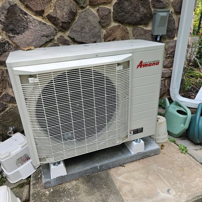 Amana heat pump. New heating and cooling system