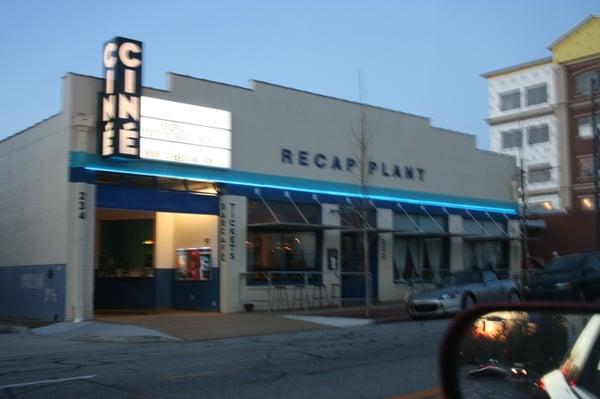 Here's a blurry photo of Cine, taken as I drove by.  You get the gist.