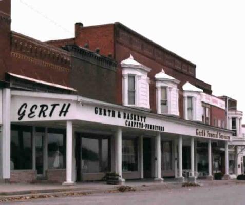 Gerth & Baskett Furniture, on the west side of the square in Memphis, MO.