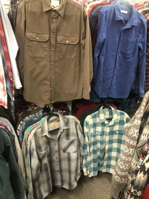 Thick and thin flannels in every size