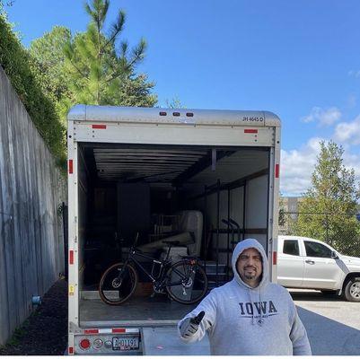 Unloading a box truck