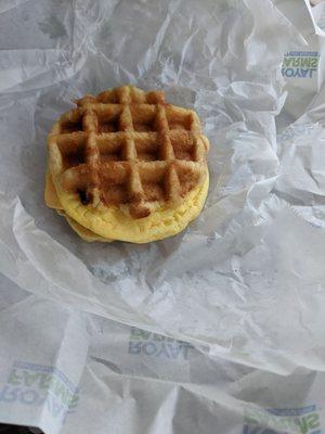 Waffle breakfast sandwich