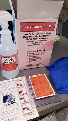 Viral disinfectant kit