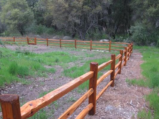 Split rail- another fencing option provided by Ranch Fence