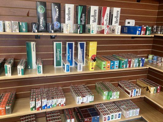 Large selection of tobacco & cigarettes!