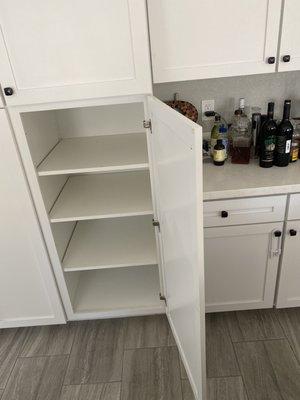 Cabinet before beverage refrigerator.