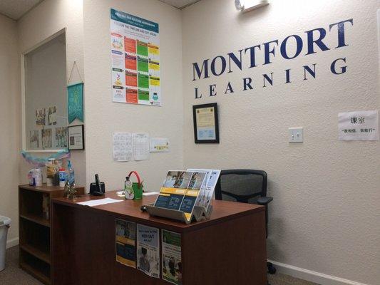 Montfort Learning front office.