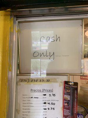 Cash only.