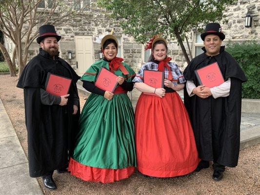 QCC Singers in Dickens-style Costume