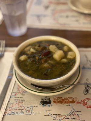 Kale soup bowl