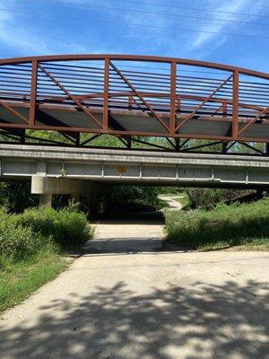 Mexico Rd bridge and parallel footbridge