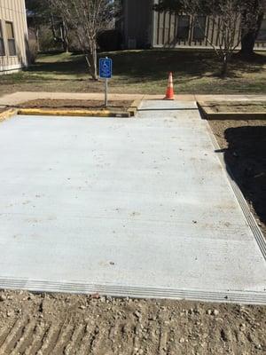 Another concrete handicap ramp