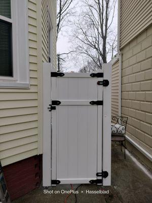 Installation of vinyl gate