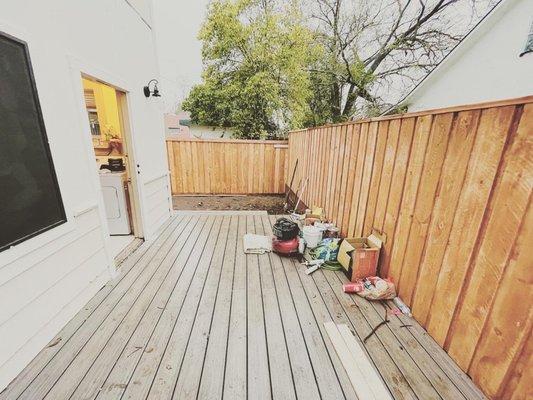 Finished back deck.