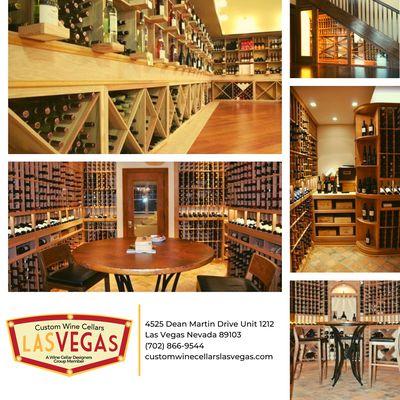 Sophisticated Wooden Custom Wine Cellars by Las Vegas Builders