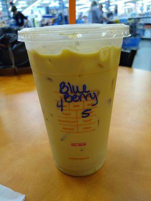 Ice coffee blueberry