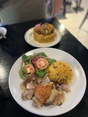 Pernil y arroz con gandules