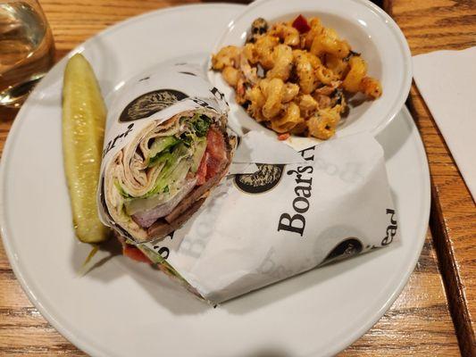 Olive Tree Gyro (very good) with side of pasta salad