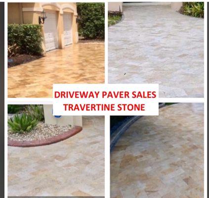 travertine driveway