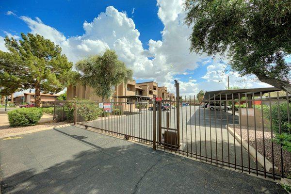 Covered parking all within the gated perimeter.