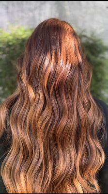 Copper and golden ombre