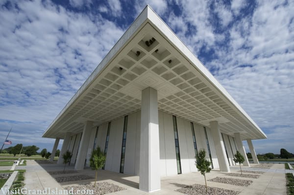 Stuhr Museum's main building was designed by Edward Durell Stone.