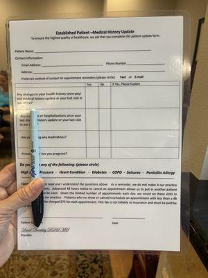 Reusable forms using a whiteboard marker - genius