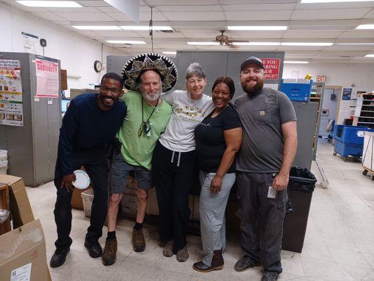 The Middlesex Post Office celebrating Cinco de MAYO a day early.