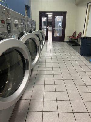 We are a 24-7 self serve laundromat located in the Park Plaza Mall.