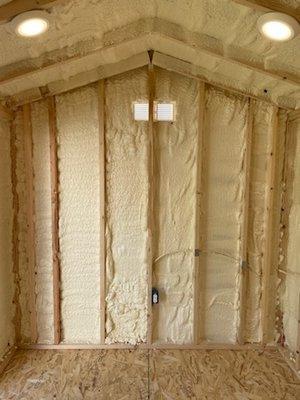 Spray Foam Insulation in a Shed