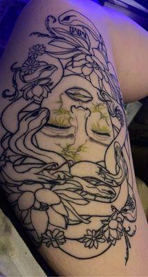 Medusa tattoo 3 weeks out