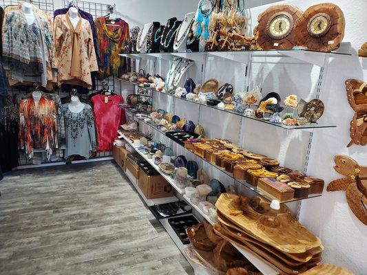 More Rocks, wood products, and clothing