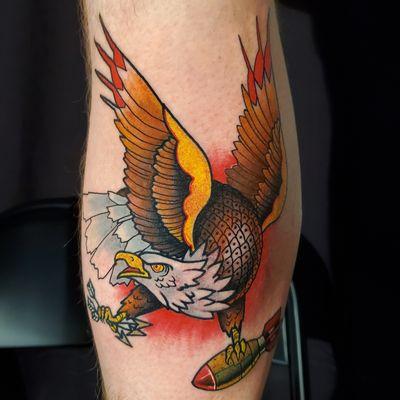 American Traditional Eagle by owner/artist CM Rutledge