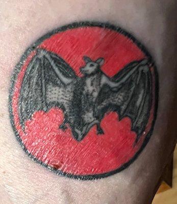 Bacardi bat tattoo