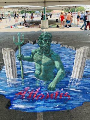 3D chalk art