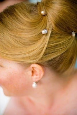 Anastasia's updo (and color) for my wedding. It was comfortable, stayed put, and looked beautiful all night.