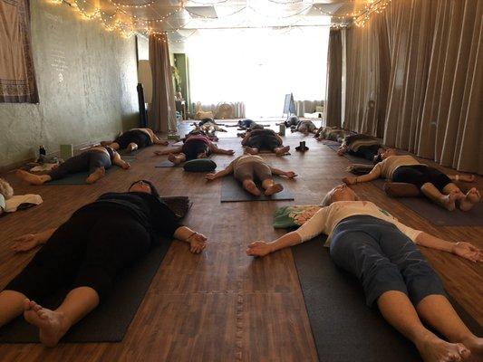 Shavasana- meditation after practice