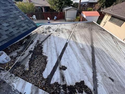 Roof before sealing coat