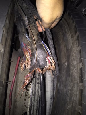 This is what you can expect if you rent from this company. Vehicles are not fit for the roads. Worn tires and blow outs.