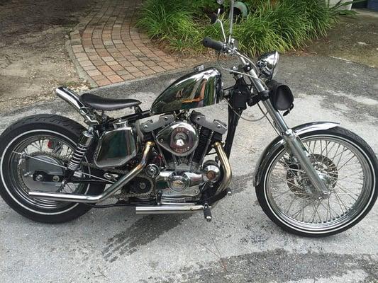 '73 Ironhead sportster Hurricane Cycle worked on.