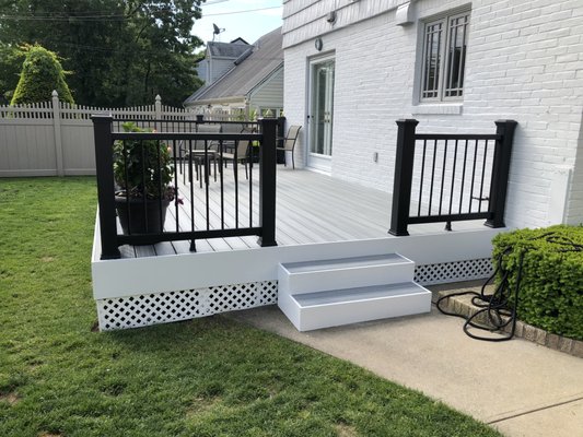 A deck we re-built with maintenance free Trex