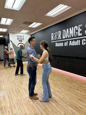 Father / Daughter time! Salsa group class!