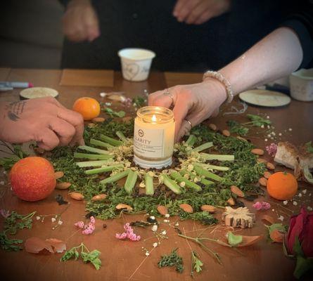 A beautiful Mother Gaia altar at my Women's Circle "Sacred Nourishment to Thrive"