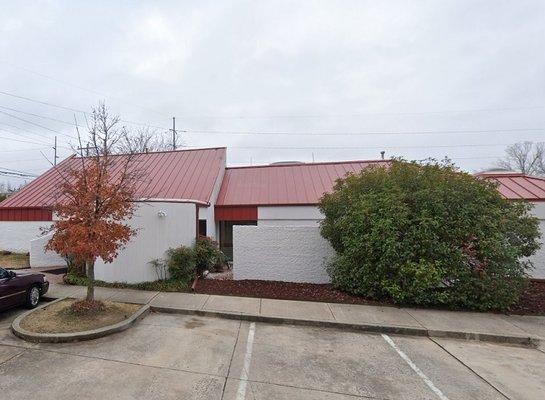 Front view of office building