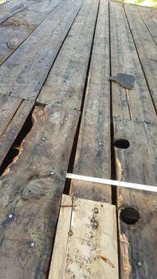 Old decking needs to be replaced.