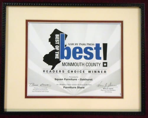 Voted Best in Monmouth County 9 Years in a Row